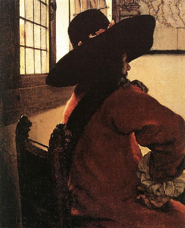 VERMEER VAN DELFT, Jan Officer with a Laughing Girl (detail)  jhg oil painting picture